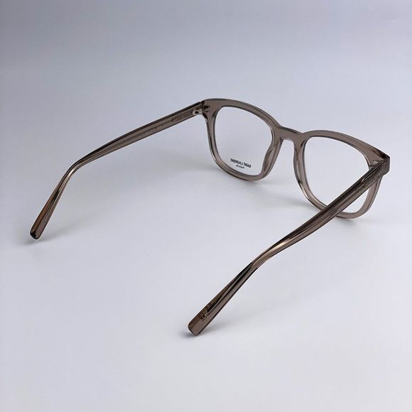 Saint Laurent SL459 004 Eyeglasses Transparent Light Brown Rounded Oval Men - Picture 8 of 10